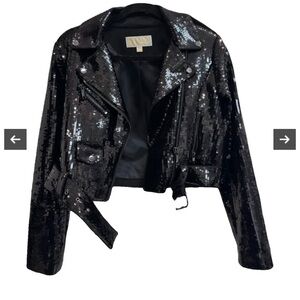 Michael Kors Black Sequin Jacket